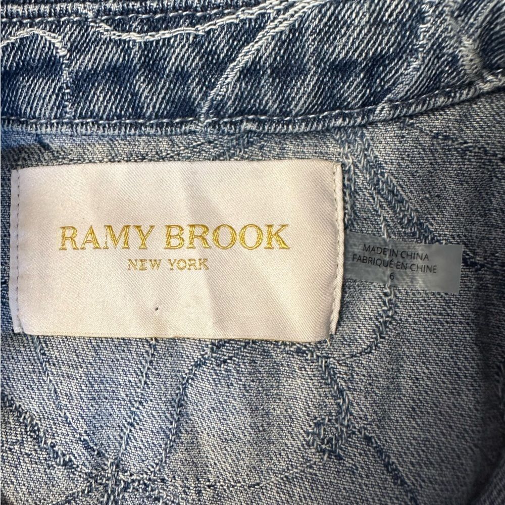 Ramy Brook Marlowe Floral-Embroidered Denim Mini Dress - Picture 7 of 14